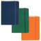 Simply Genius A6 Pocket Size Mini Notebooks with Hardcover - Ruled Small Journal Set for School, Home & Office - 124 pages (3.7" x 5.7") with Inner Pocket (Orange/Green/Navy, 3 Pack)